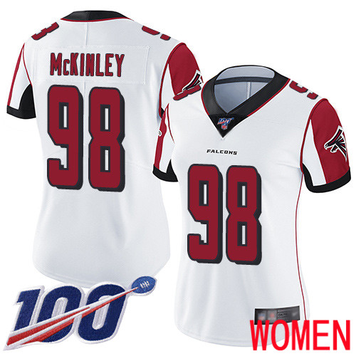 Atlanta Falcons Limited White Women Takkarist McKinley Road Jersey NFL Football #98 100th Season Vapor Untouchable->women nfl jersey->Women Jersey